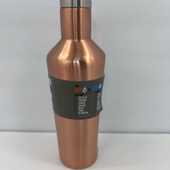 ⭐️THIRSTYSTONE💯WINE GROWLER,25oz, TITANIUM COPPER PLATED, FOR HOT/COLD BEVERAGE - Picture 2 of 10